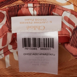 Chloe Beige Logo Print Nylon Bucket Hat