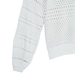 Pre Owned Chloe Off-white Cotton Sweater M