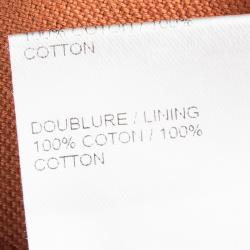 Pre Owned Chloe Orange Cotton Knit Flared Bottom Trousers S