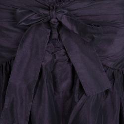 Pre Owned Chloe Navy Blue Ruffle Detail Strapless Draped Jumpsuit S