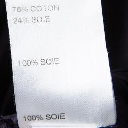 Pre Owned Chloe Navy Blue Ruffle Detail Strapless Draped Jumpsuit S