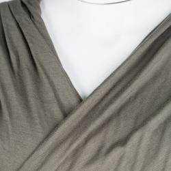 Chloe Grey Draped V-Neck Wide Leg Jumpsuit M