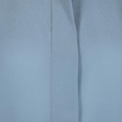 Pre Owned Chloe Sea Spray Blue Contrast Club Collar and Cuff Silk Shirt S