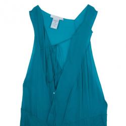 مملوكة مسبقًا Chloe Turquoise Pleated Dress M