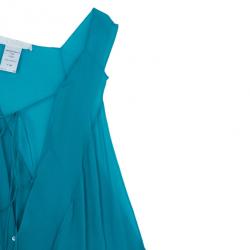 مملوكة مسبقًا Chloe Turquoise Pleated Dress M
