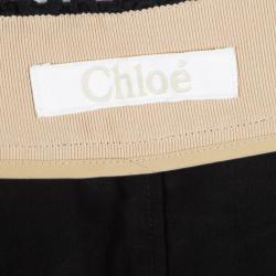 Pre Owned Chloe Black Lace High Waist Shorts S