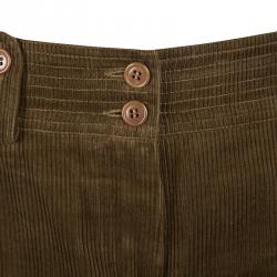 Pre Owned Chloe Noisette Brown Corduroy Cargo Pants M