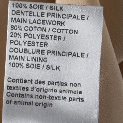 Pre Owned Chloe White Herringbone Lace Long Sleeve Maxi Dress M