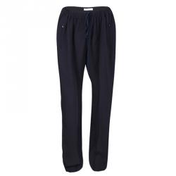 Pre Owned Chloe Navy Blue Drawstring Detail Pants L
