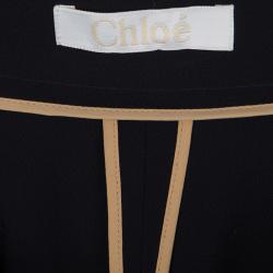 Pre Owned Chloe Navy Blue Drawstring Detail Pants L