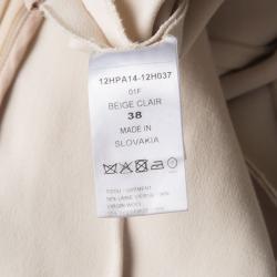 Pre Owned Chloe Beige Clair Wool Blend Tapered Trousers M