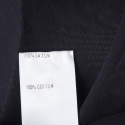 Pre Owned Chloe Black Cotton Voile Metal Sequin Embellished Long Sleeve Sheer Top M