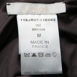 Pre Owned Chloe Purple Draped Belted Sleeveless Maxi Dress M