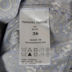 Pre Owned Chloe Blue Printed Cotton Lace Applique Oversized Bohemian Dress S