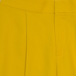 Pre Owned Chloe Mustard Yellow High Waist Cropped Trousers S