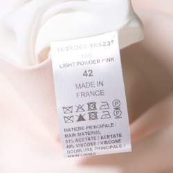 Pre Owned Chloe Light Powder Pink Gold Shoulder Button Detail Shift Dress L