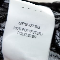 Pre Owned Self Portrait Monochrome Floral Embroidered Lace Cropped Top S