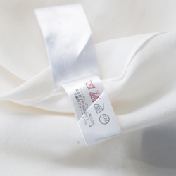 Chloe Milk White Crepe De Chine Button Front Long Sleeve Blouse M