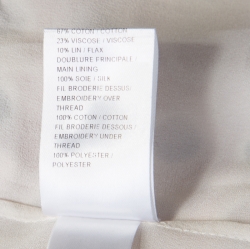 Pre Owned Chloe Shadow Pink Embroidered Guipure Lace Short Sleeve Blouse S