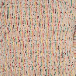 Pre Owned Chloe Rainbow Striped Ruched Panel Detail Raglan Sleeve Top XS