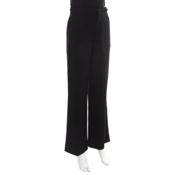 Pre Owned Chloe Black Tailored High Rise Wide Leg Trousers M