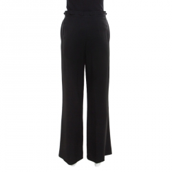 Pre Owned Chloe Black Tailored High Rise Wide Leg Trousers M