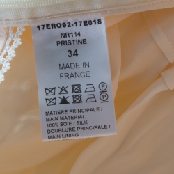 Pre Owned Chloe Pristine Cream Eyelet Embroidered Plisse Silk Ruffle Tiered Dress S