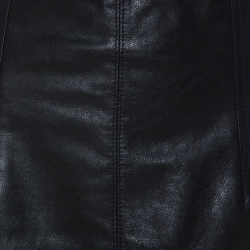 Chloe Black Calf Leather Mini Skirt S
