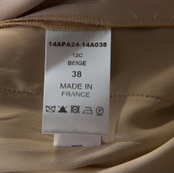 Pre Owned Chloe Pale Pink Crepe Contrast Piping Detail Carrot Fit Trousers M