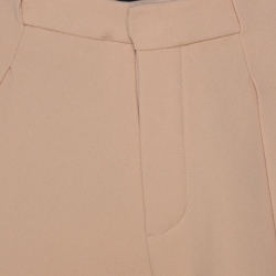 Pre Owned Chloe Pale Pink Crepe Contrast Piping Detail Carrot Fit Trousers M
