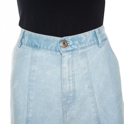 Pre Owned Chloe Light Blue Distressed Denim Flared Jeans M