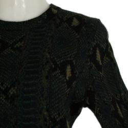 مملوكة مسبقًا Chloe Snake Print Knit Sweater S