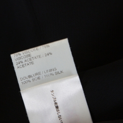 Chloe Black Crepe Waist Band Detail Wide Leg Pants M