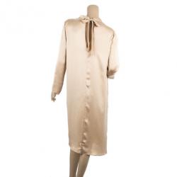 Pre Owned Chloe Long Sleeved Silk Dress L