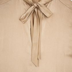 Pre Owned Chloe Long Sleeved Silk Dress L