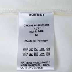 Chloe Off White Horse Print Cotton T-Shirt M