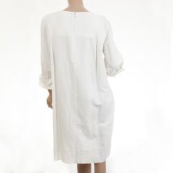 مملوكة مسبقًا Chloe Cream Dress with Ruffled Sleeves L