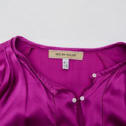 مملوكة مسبقًا See by Chloe Pink Silk Blouse Size M