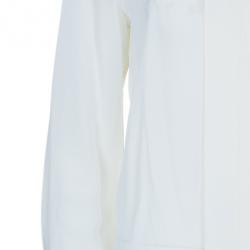 Pre Owned Chloe Off-White Silk Paneled Front Shirt S