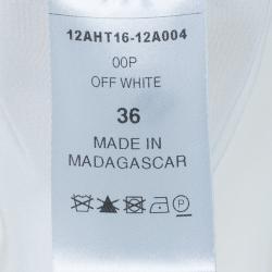 Pre Owned Chloe Off-White Silk Paneled Front Shirt S