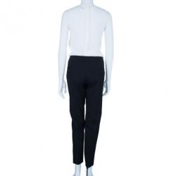 Pre Owned Chloe Black Cady Formal Trousers L