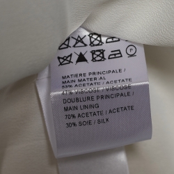 مملوكة مسبقًا Chloe Pristine White Crepe Button Detail Long Sleeve Dress L