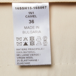 Pre Owned Chloe Brown Crepe Front Pleated Shorts S