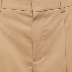 Pre Owned Chloe Brown Crepe Front Pleated Shorts S