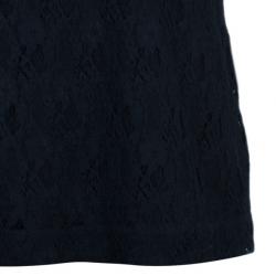 Pre Owned See by Chloe Black Lace Cotton Top M