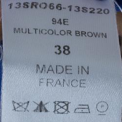 مملوكة مسبقًا Chloe Multicolor Tile Print Belted Dress M