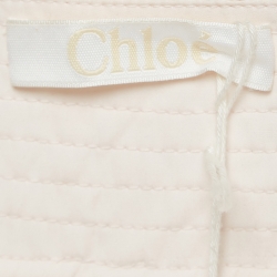 Pre Owned Chloe Powder Pink Floral Lace Cargo Trousers M