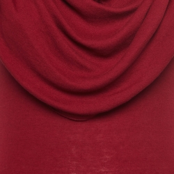 Pre Owned Chloe Red Jersey Ruched Mini Dress XS