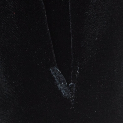 Pre Owned Chloe Black Velvet V-Neck Flared Blazer M