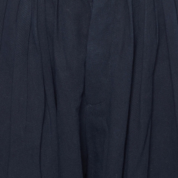 مملوكة مسبقًا Chloe Anthracite Blue Linen Blend Loose Pants S